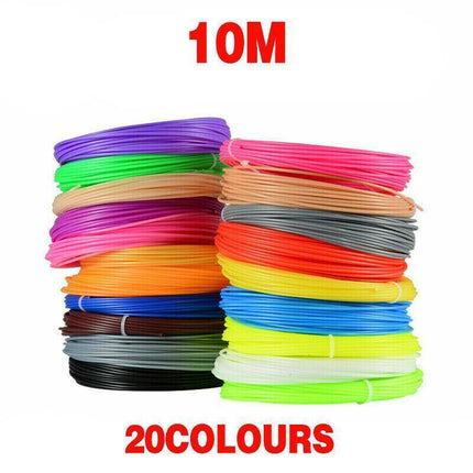 10/20 Colours 5m 1.75mm PLA Refill Filament Consumable for 3D Printer Drawing Pen - Aimall