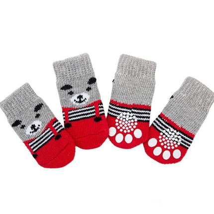 Dog Socks Non-Slip Grip Slip Anti-Skid - Puppy Cat Pet Shoes Slippers L Size - Aimall