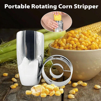 Stainless Steel Corn Peeler Portable Kitchen Tool Rotary Corn Stripper 304 Metal