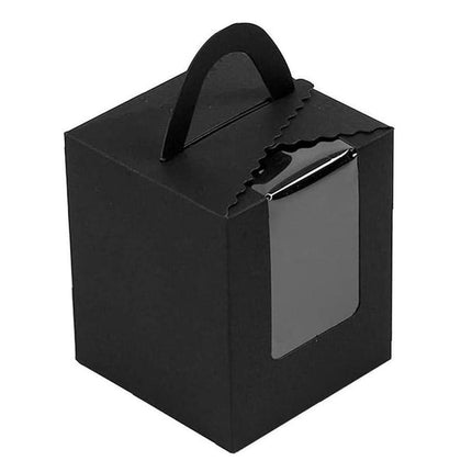 50 Pack Premium Cupcake Boxes with Window Thickened Cardboard Muffin Holders