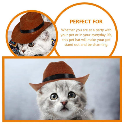 Adjustable Dog Hat Pet Puppy Cowboy Sun Cap Cosplay Party Show Hat Dog and Cat