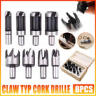 8 PCS Wood Plug Hole Cutter Dowel Maker Cutting Tools Shank Drill Bits With Box - Aimall