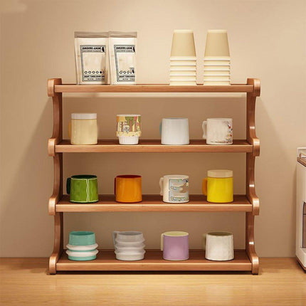 Multi-Layer Desktop Cup Organiser Shelf for Countertop Storage Organisation