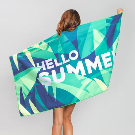 Sand Free XL Beach Towel + Bag Quick Dry Microfibre Compact Light Swimming - Aimall