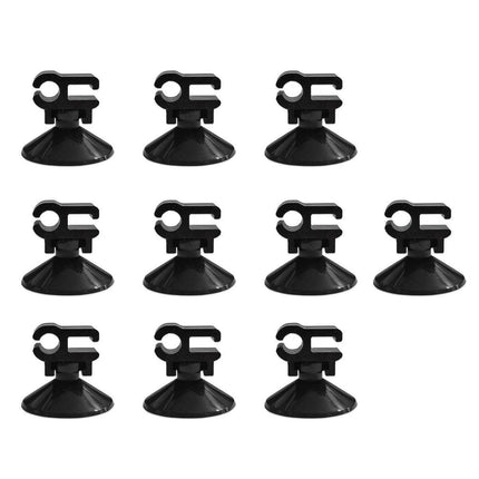 10X Double Clip Suction Cup Holder for Aquarium Tube and Rod Mounting Support
