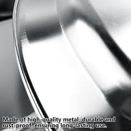 4pcs Stainless Steel Round Dinner Plates 4 Compartment Food Serving Trays Set