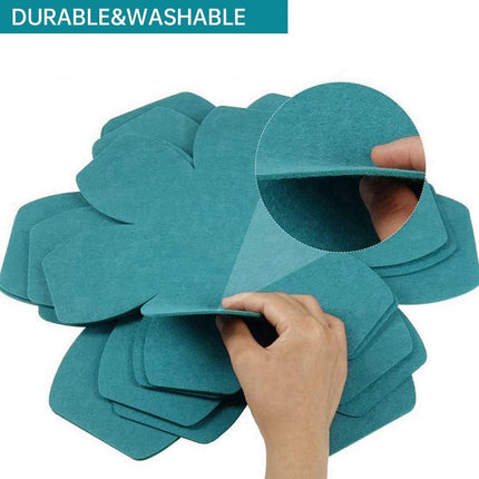 12pcs Thickened Felt Placemats Pan Mats Heat Insulation Flower Shaped Coasters