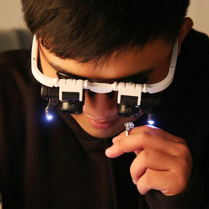 Three Types High Magnification Headgear Magnifier Magnifying Loupe Glasses Tool