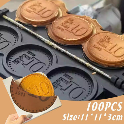 100pcs Food Packaging Gold Coin Box Paper Packaging Boxes for Sweets and Gifts