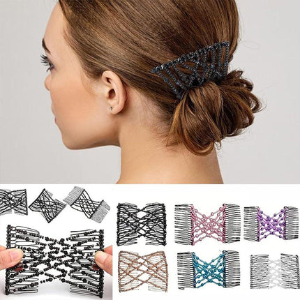 6PCS Creative Magic Hair Comb Bun Maker Styling Tool for Easy Hairdo and Updos