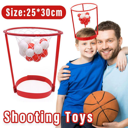 Outdoor Head Basketball Toy Fun Toss Game Hoop for Party and Group Activities