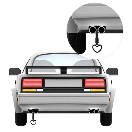 Heart Shaped Car Static Decorative Warning Ring Rear Bumper Interior Pull Ring