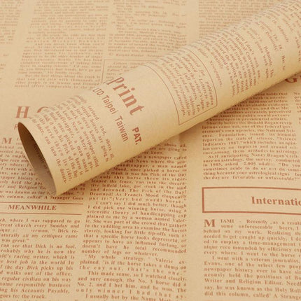 45X Gift Packaging Packing Material Kraft Tissue English Newspaper Bouquet Paper - Aimall