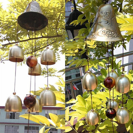 48CM Wind Chimes Large Copper Bells Hanging Garden Yard Home Decor Outdoor New - Aimall