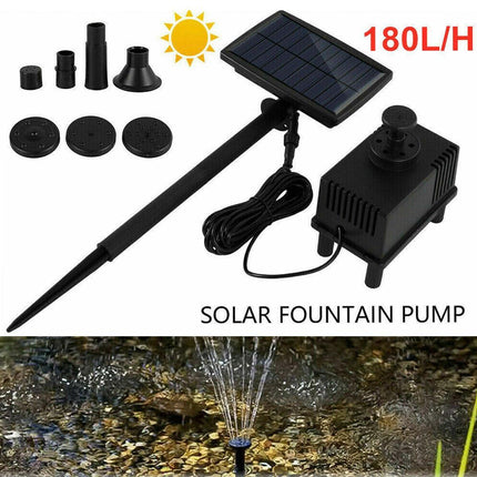 Solar Powered Water Fountain Pump Garden Pond Submersible Filter Fish Tank Kit