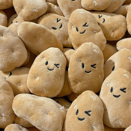 20PCS Handmade Cute Squeaky Little Potato Doll Pet Plush Doll For Dog Cat