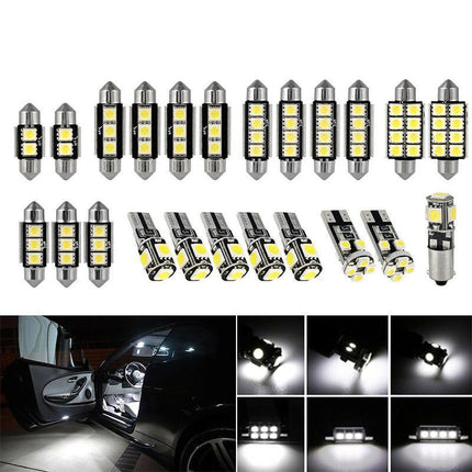 23x Car 12v Led Festoon Interior White Light Bulb 5050 5smd Auto Dome Globe DF - Aimall