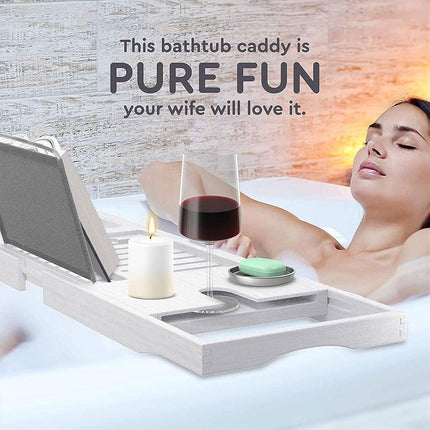 Expandable Anti-Slip Bathtub Storage Rack Adjustable Household Bath Shelf