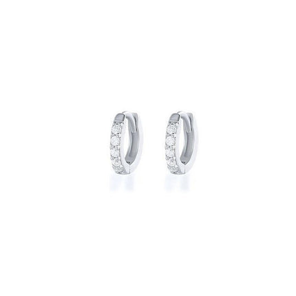 7sizes Hoop Earring Silver Zirconia Ear Huggie Hoop Cartilage Piercing Jewellery - Aimall