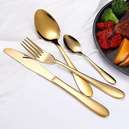 2pcs Stainless Steel Cutlery Set 5pcs Forks Spoons Knives Dining Utensils Hotel