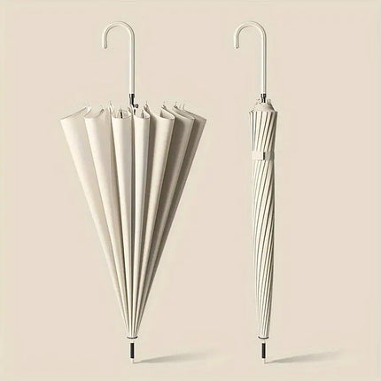 Large 16 Bone Automatic Umbrella Unisex Long Handle Dual Use Rain Sun Umbrella