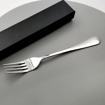 I forking love you Engraved Stainless Steel Fork w/ Gift Box Lover Best Present - Aimall