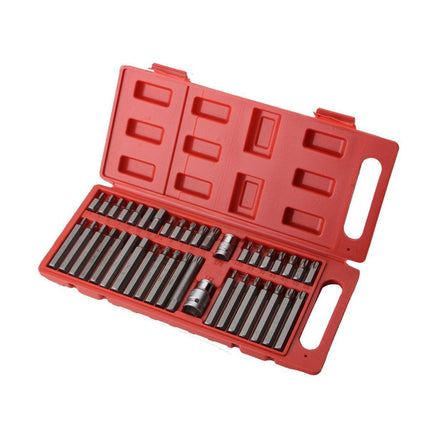 40pc Allen Hex Key Set Socket Bit 3/8 1/2 Drive Long Deep Torx Star Spline