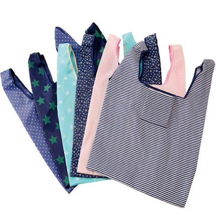 6x Nylon Reusable Foldable Recycle Grocery Shopping Carry Bags Tote Handbags Eco - Aimall