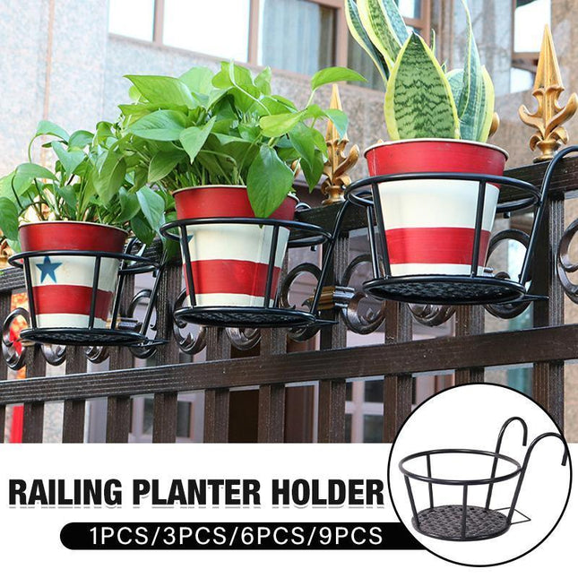 Hanging Metal Flower Holder Shelf Stand Pots Basket Plant Garden Storage 1-9PCS - Aimall