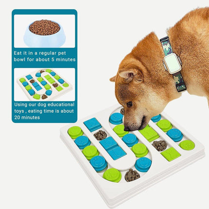 Interactive Dog Puzzle Toy S Shaped Treat Dispenser Pet Training Food Feeder