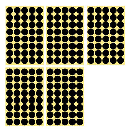 8/13/25/50mm Colour Sticker Dots Adhesive Round Labels Circular Scrapbooking Black - Aimall