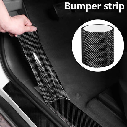 10CM*5M Carbon Fiber Car Sticker Door Sill Scuff Anti-Scratch Tape Protector Kit - Aimall