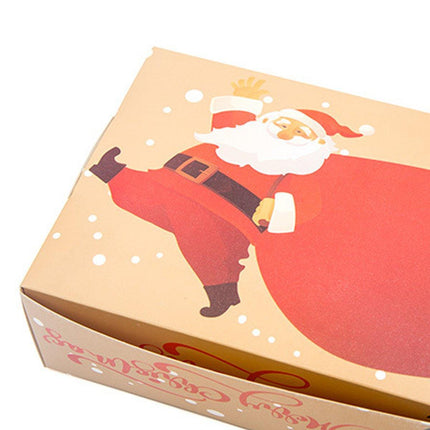 12/20pcs Christmas Biscuit Window Boxes Festive Bread Gift Packaging Storage