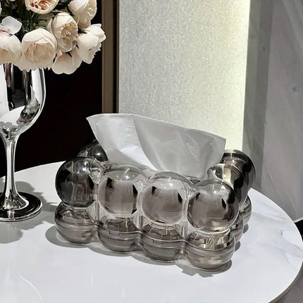 High-end Transparent Tissue Box Living Room Coffee Table Decorative Tissue Box