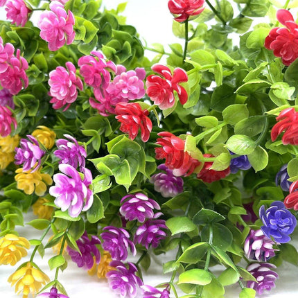 8pcs Artificial Camellia Flowers Realistic Silk Floral Decoration for Home Decor