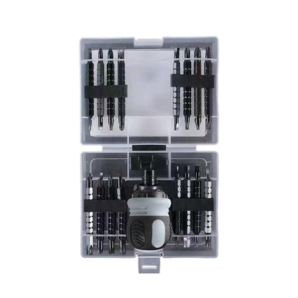 Ratchet Screwdriver Set with Sleeve Dual Head Screwdriver Expansion Cross Bits