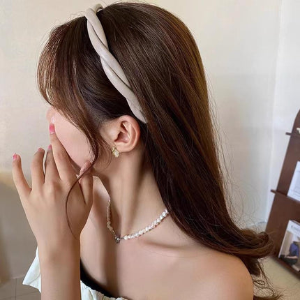 NEW Women Girls Boho Chic Braided Synthetic leather Hair Headband Head Band hoop - Aimall