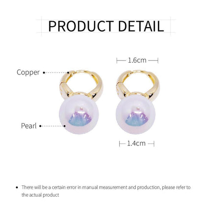 French Temperament Pearl Earrings Elegant Fashion Jewelry for Girls and Women