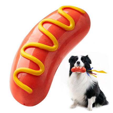 Dog Chew Toy Baked Sausage Ham Squeaky Pet Toy Bite Resistant Grinding Bar