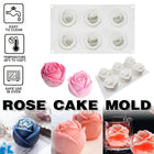 Valentines Day Rose Silicone Cake Mold 6 Cavity DIY Chocolate Baking Tool