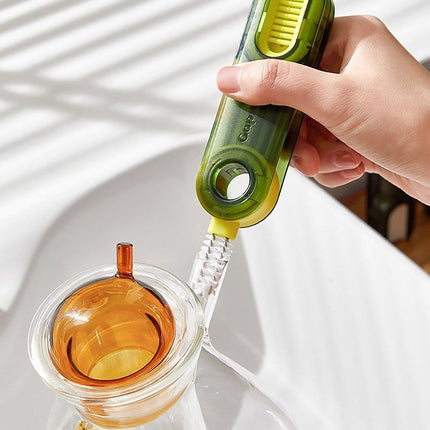 1/2pcs 3-in-1 U Shaped Bottle Thermos Cup Cleaning Brush with Rotating Heads