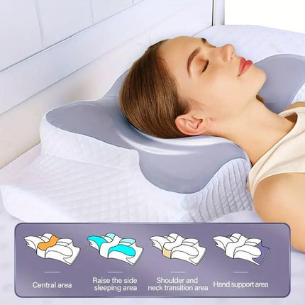 Memory Foam Butterfly Neck Pillow for Enhanced Comfort and Sleep Positioning