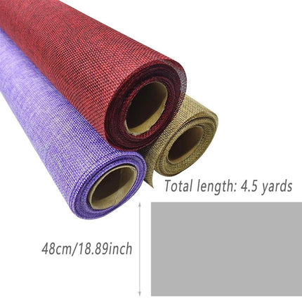 Coloured Linen Wrapping Paper Roll For Florist DIY Handmade Craft Material