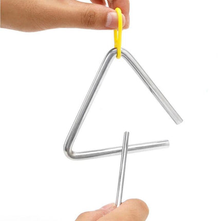 Kids Metal Musical Triangle With Striker Rod Percussion Instrument Toys Gift - Aimall