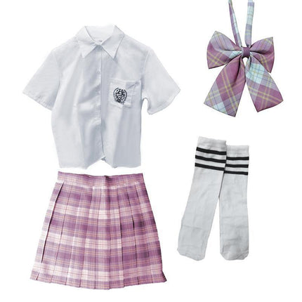 Women Girls School Pleated Skirt Summer High Waist Tartan Short Skirt AU Stock - Aimall