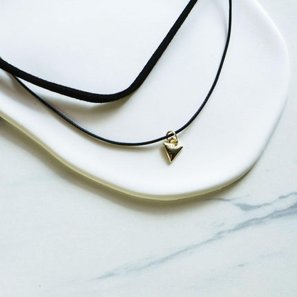 Trendy Double Triangle Pendant Necklace Fashion Jewelry Gift for Women and Men