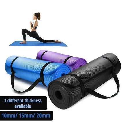 20MM Thick Yoga Mat Pad NBR Nonslip Exercise Fitness Pilate Gym Durable - Aimall