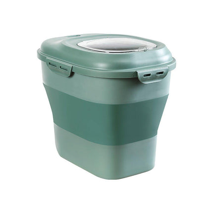 Folding Rice Flour Grain Bucket Moisture Insect Proof Large Storage Pet Dog - Aimall