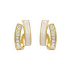 Golden Elegance Zircon Stud Earrings Women Wedding Jewelry Elegant Best Gift - Aimall