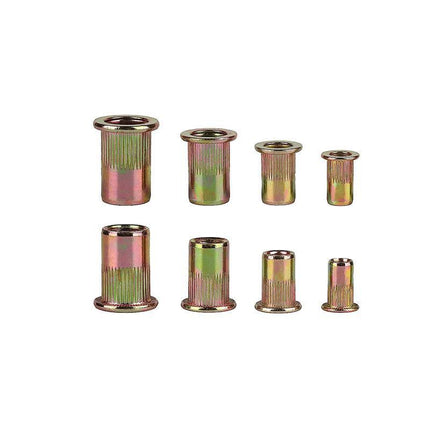 95PCS Carbon Steel Rivet Nuts Flange Blind Nutserts M6 - M12 Rivnut Kit - Aimall